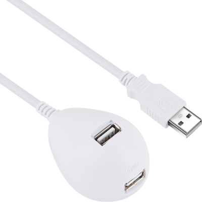 강원전자 넷메이트 USB2.0 연장 스탠드 케이블(화이트) 0.5m NMC-US205W