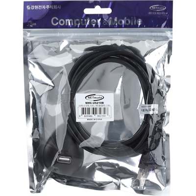 강원전자 넷메이트 USB2.0 연장 스탠드 케이블(블랙) 1.8m NMC-US218B