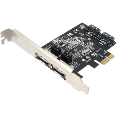 강원전자 넷메이트 SATA3(eSATA) 2포트 PCI Express 카드(Asmedia)(슬림PC겸용) A-480