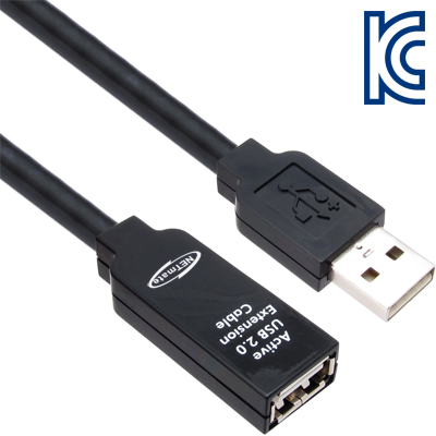 강원전자 넷메이트 USB2.0 리피터 30m (전원 아답터 포함) CBL-203D-30M