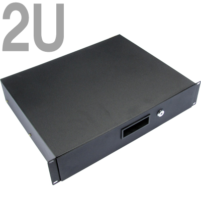 강원전자 넷메이트 허브랙 2U 보안 서랍장(블랙) CYSD-2U(Black)