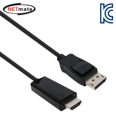 강원전자 넷메이트 DC-H4 (Black) 5M DisplayPort to HDMI 케이블 5m DC-H4 5M