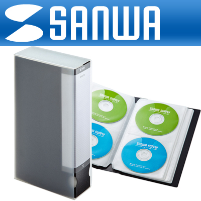 강원전자 산와서플라이 파일형 CD/DVD 케이스(72매/블랙) FCD-FL72BK