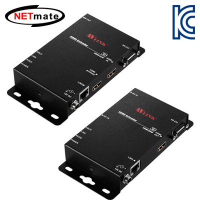 강원전자 넷메이트 HDMI-EXW HDMI+RS232 1:1 익스텐더(로컬 + 리모트)(100m)(IR 컨트롤)