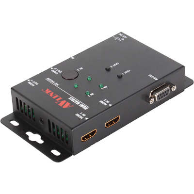강원전자 넷메이트 4K 60Hz HDMI 2:2 매트릭스 분배기(리모컨) HX-1422W