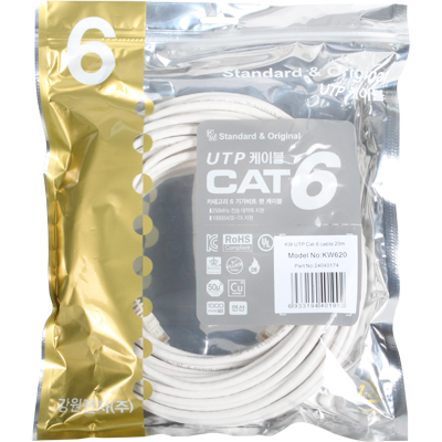 [표준제품]KW KW620 CAT.6 UTP 다이렉트 케이블 20m