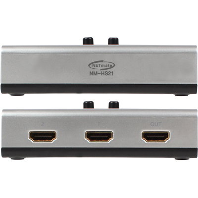 강원전자 넷메이트 HDMI 2:1 수동선택기(벽걸이형/가이드 포함) NM-HS21