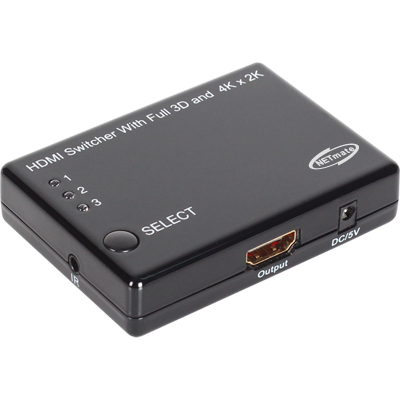 강원전자 넷메이트 4K 지원 HDMI 3:1 선택기(리모컨) NM-HS302