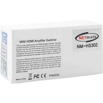 강원전자 넷메이트 4K 지원 HDMI 3:1 선택기(리모컨) NM-HS302