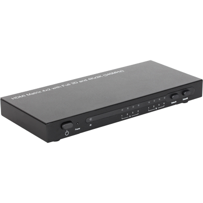 강원전자 넷메이트 NM-HX422 4K 지원 HDMI 4:2 매트릭스 분배기(리모컨)