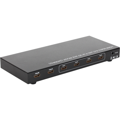 강원전자 넷메이트 NM-HX422 4K 지원 HDMI 4:2 매트릭스 분배기(리모컨)