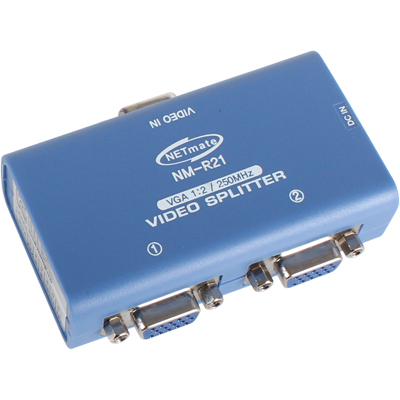 강원전자 넷메이트 VGA(RGB) 1:2 모니터 분배기(250MHz) NM-R21