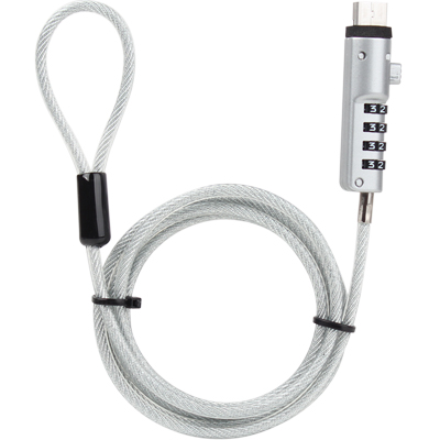 강원전자 넷메이트 노트북 도난방지 USB포트 와이어 잠금장치(다이얼 타입/4.5mm/1.8m) NM-SLL04