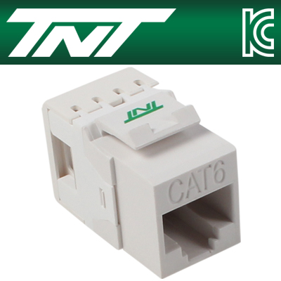강원전자 TNT CAT.6 UTP 스냅인 키스톤잭 모듈(180도) NM-TNT77