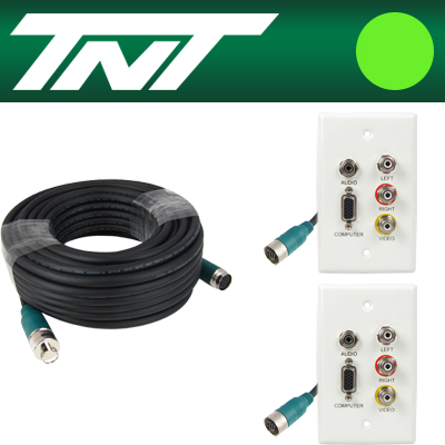 강원전자 TNT RGB+스테레오 or 3RCA 월 플레이트 분리형(배관용) 케이블 15m NM-TNTA15S8