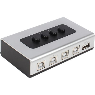 강원전자 넷메이트 USB2.0 4B:1A 수동선택기(벽걸이형) NM-US14