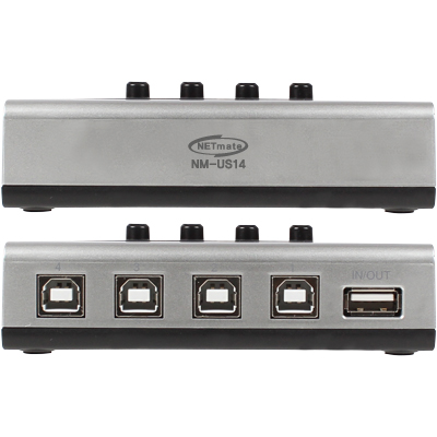 강원전자 넷메이트 USB2.0 4B:1A 수동선택기(벽걸이형) NM-US14