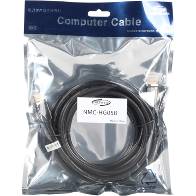 강원전자 넷메이트 NMC-HG05B HDMI 1.4 Metallic 케이블 New 5m (블랙)