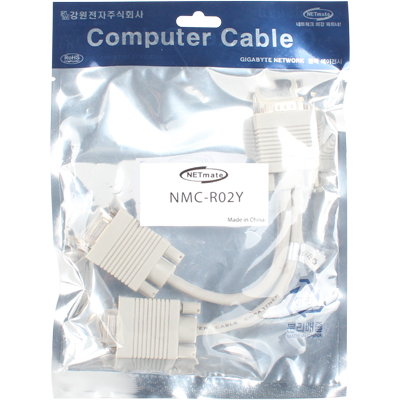 강원전자 넷메이트 NMC-R02Y RGB 모니터 Y 케이블 0.2m (베이지)