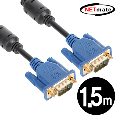 강원전자 넷메이트 RGB 3+4 모니터 케이블 1.5m (블랙) NMC-R15E