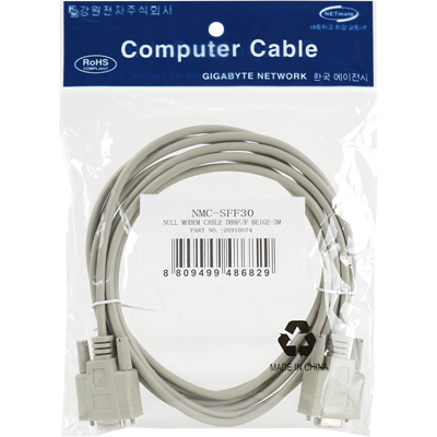강원전자 넷메이트 9핀 NULL MODEM 케이블 3m NMC-SFF30