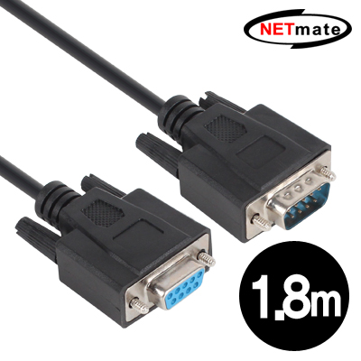 강원전자 넷메이트 9핀 연장 M/F 케이블 1.8m (블랙) NMC-SMF18B