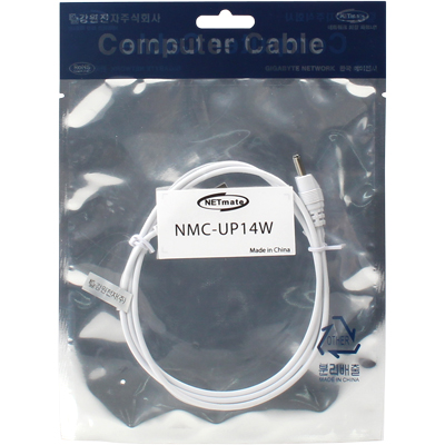 강원전자 넷메이트 USB 전원 케이블 1m (3.5x1.4mm/0.5W/화이트) NMC-UP14W