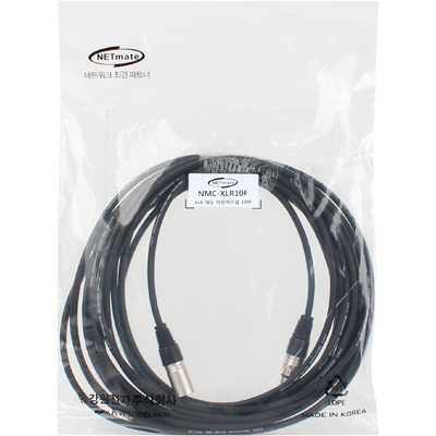 강원전자 넷메이트 XLR 캐논 마이크 연장 케이블 10m NMC-XLR10F