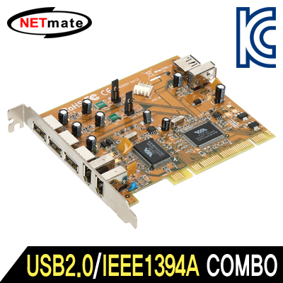 강원전자 넷메이트 NMU-COMBO USB2.0/IEEE1394A COMBO PCI 카드(VIA)