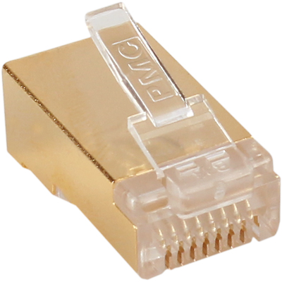 강원전자 플러그마스터 STP CAT.7/CAT.6A RJ-45 8P8C 플러그 - Straight 핀 P8-042(낱개)