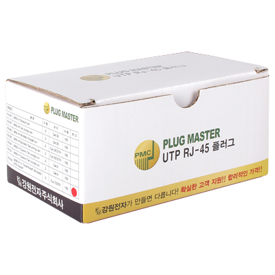 강원전자 플러그마스터 STP CAT.7/CAT.6A RJ-45 8P8C 플러그 - Straight 핀 P8-042(낱개)