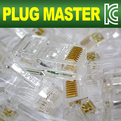 강원전자 플러그마스터 UTP CAT.6 RJ-45 8P8C 플러그(100개) P8-001E