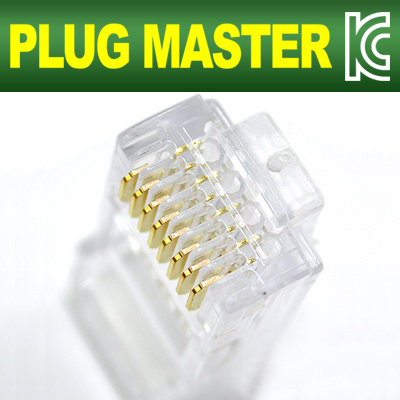 강원전자 플러그마스터 UTP CAT.6 RJ-45 8P8C 플러그(100개) P8-001E