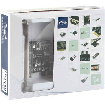 강원전자 넷메이트 USB3.1 Gen1 2포트 PCI Express 카드(Type C)(VIA)(슬림PC겸용) U-1440