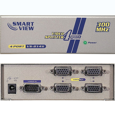 강원전자 넷메이트 VS-814H 고해상도 1:4 모니터 분배기(300MHz)