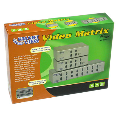 강원전자 넷메이트 고해상도 2:8 모니터 MATRIX 분배기 VX-8208F