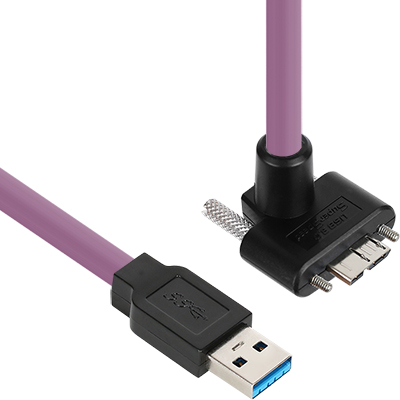강원전자 넷메이트 CBL-HFPD3igMBS-2mUA USB3.0 High-Flex AM-MicroB 케이블 2m (독일 igus 선재/꺾임/Lock)