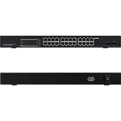 강원전자 넷메이트 NM-BW8266 24+2포트 기가비트 PoE+ 스위칭 허브(800W PoE+ 24포트 & SFP 2포트)