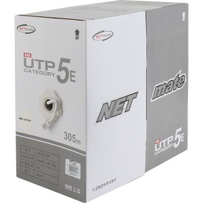 강원전자 넷메이트 CAT.5E UTP 케이블 305m (단선/화이트) NMC-UTP30T