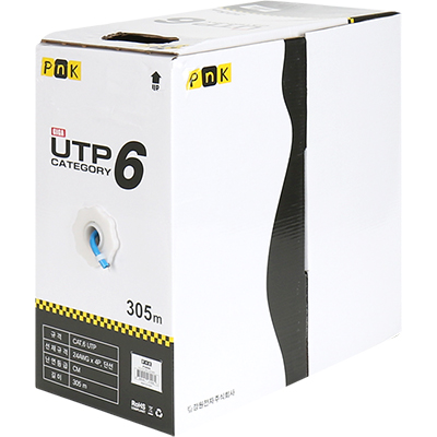 강원전자 PnK P349A CAT.6 UTP 케이블 305m (단선/블루)