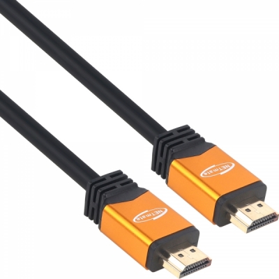 강원전자 넷메이트 4K 60Hz HDMI 2.0 Gold Metal 케이블 1m NM-HM01GZ