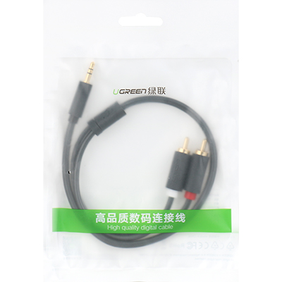 유그린 U-40423 3.5mm 스테레오 to RCA 2선 케이블 0.5m