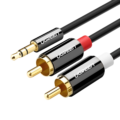 유그린 U-20779 최고급 3.5mm 스테레오 to RCA 2선 케이블 0.5m