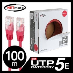 강원전자 넷메이트 CAT.5E UTP 케이블 100m (단선/레드) NMC-UTP18T
