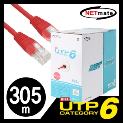 강원전자 넷메이트 CAT.6 UTP 케이블 305m (단선/레드) NMC-UTP27T