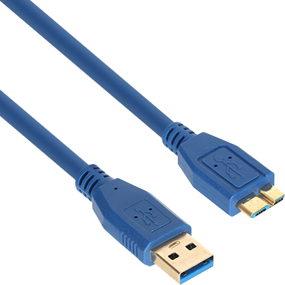 강원전자 넷메이트 NM-UM303BLZ USB3.0 AM-Micro B 케이블 0.3m (블루)