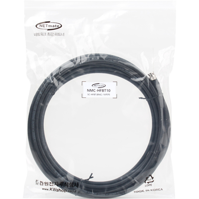 강원전자 넷메이트 NMC-HFBT10 5C-HFBT BNC-BNC 동축 케이블(동복강선/4합/75Ω) 10m  (2/3)