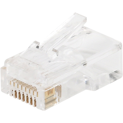 강원전자 플러그마스터 P8-007-47 UTP CAT.5E RJ-45 8P8C EZ 플러그(클리어) - Three Prongs 핀(낱개)