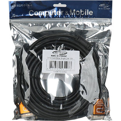 강원전자 넷메이트 NMC-DS100GZ DVI-D 싱글 Gold Metal 케이블 10m