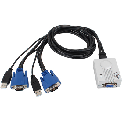 강원전자 넷메이트 OC-62U 일체형 RGB KVM 2:1 스위치(USB, USB KVM 케이블 일체형) (2/2)